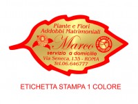Etichette adesive per fioristi, fiorai e vivaisti (mm 59X30)  (cod.2G) 